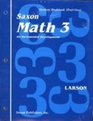 Saxon Math 3 Student Workbook Set 1st Edition