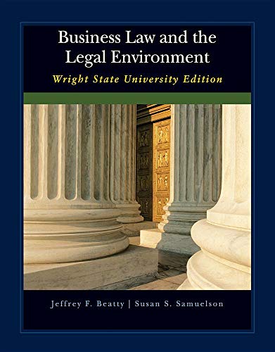 ACP BUSINESS LAW & LEGAL ENVIRONMENT-WRIGHT STATE