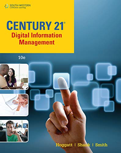 Century 21Â® Digital Information Management, Lessons 1-145