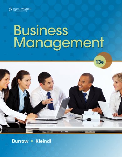 Student Activity Guide for Burrow/Kleindl's Business Management, 13th