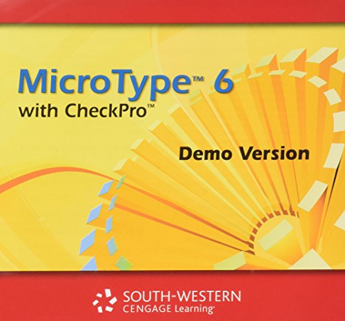 Microtype Interface MicroType 6 with Checkbook Pro Demo CD-ROM and Demo Guide — K12savings