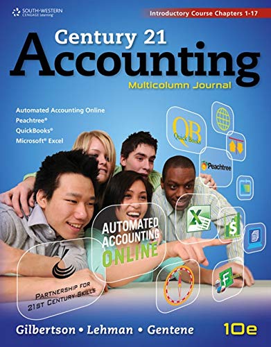 Century 21 Accounting: Multicolumn Journal, Introductory Course, Chapters 1-17