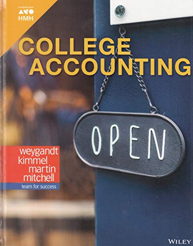 2019 Weygandt, College Accounting, First Edition Student Edition
