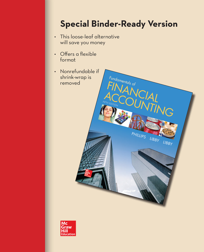 Loose Leaf For Fundamentals Of Financial Accounting 5e