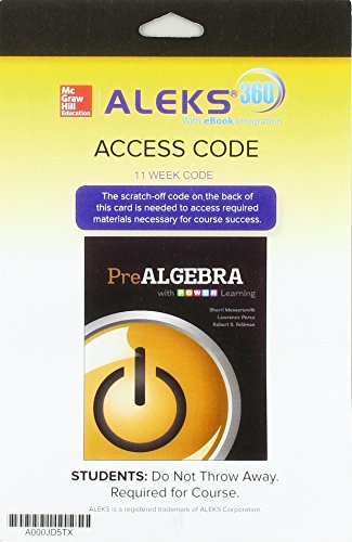 Aleks 360 For Messersmith Prealgebra With P.o.w.e.r Learning 1e 11 Weeks