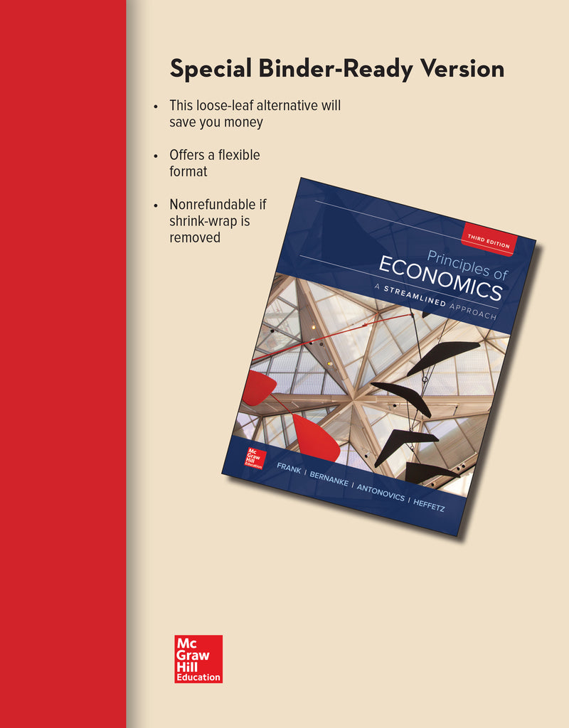 Loose Leaf For Principles Of Economics A Streamlined Approach 3e