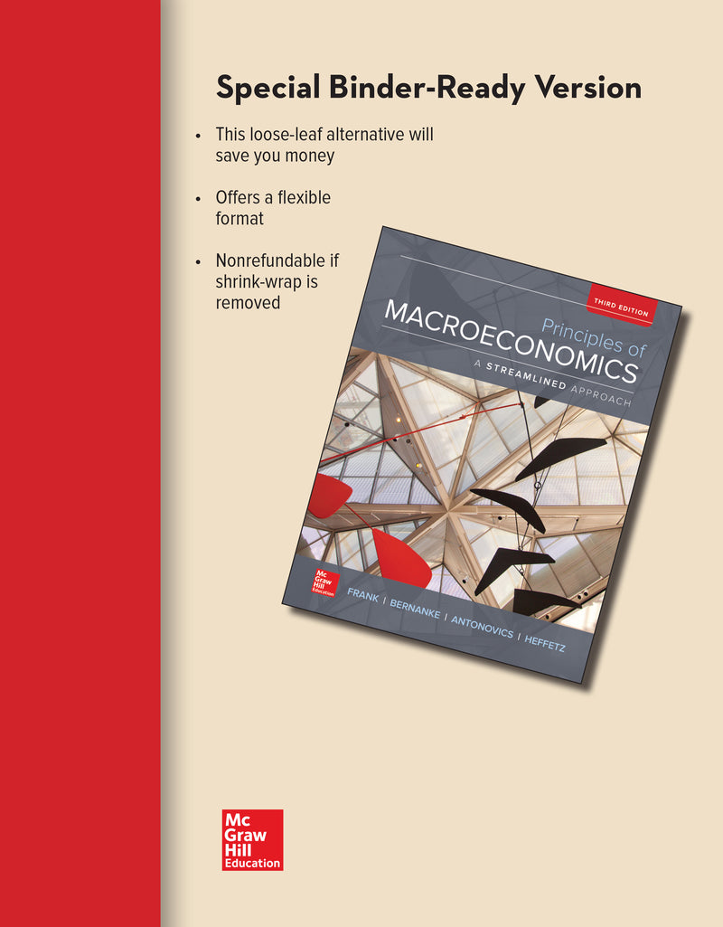 Loose Leaf For Principles Of Macroeconomics A Streamlined Approach 3e