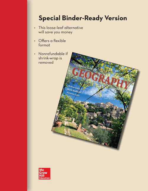 Loose Leaf For Introduction To Geography With Connect Access Card