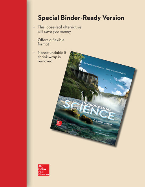 Package Loose Leaf Environmental Science With Connect Access Card