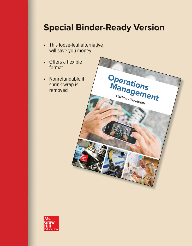 Loose Leaf For Operations Management 1e