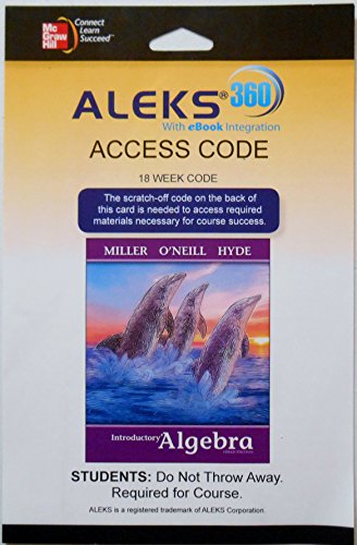 Aleks 360 Access Card 18 Weeks For Introductory Algebra 3e