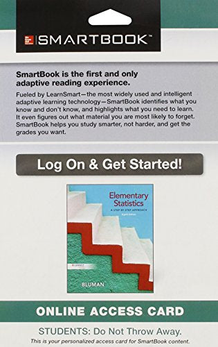 Smartbook Access Card For Elementary Statistics A Step By Step Approach 8e