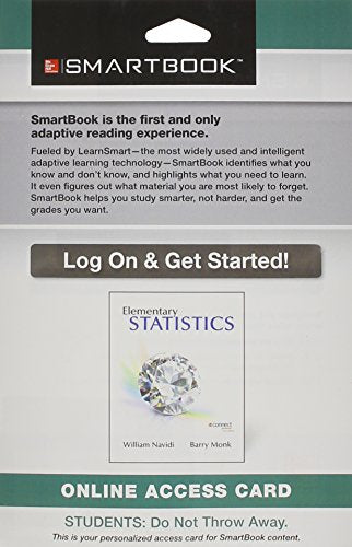 Smartbook Access Card For Elementary Statistics
