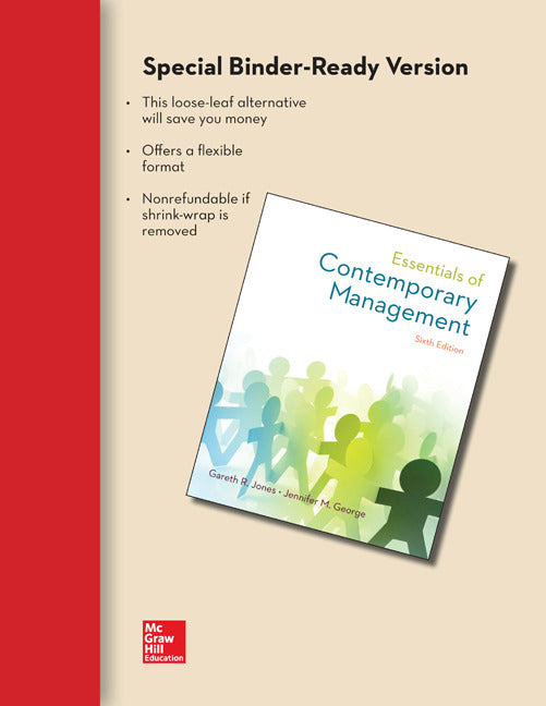 Loose Leaf Essentials Of Contemporary Management With Connect Access Card 6e