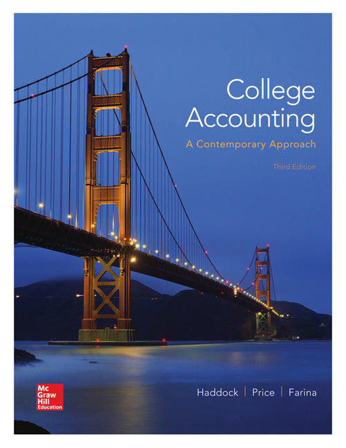 Loose Leaf College Accounting A Contemporary Approach With Connect Access Card 3e