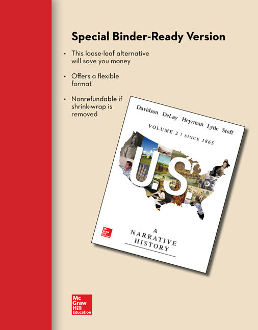 Looseleaf For Us A Narrative History Volume 2 Since 1865 7e