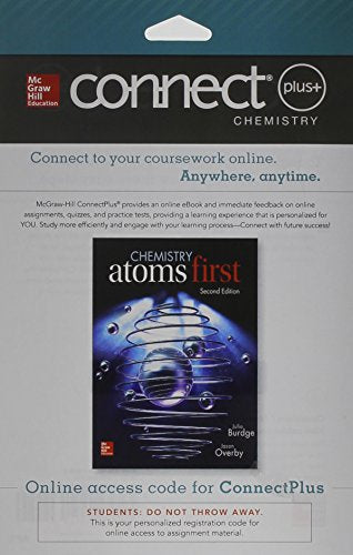 Connect 1 Semester Access Card For Chemistry Atoms First 2e