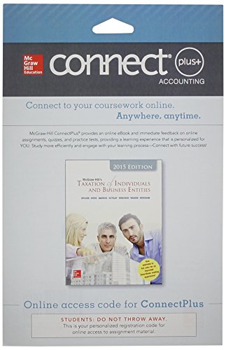 Connect 2 Semester Access Card For Mcgraw Hills Taxation Of Individuals & Business Entities 2015 Edition 6e