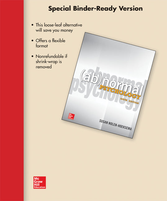 Loose Leaf For Abnormal Psychology 6e