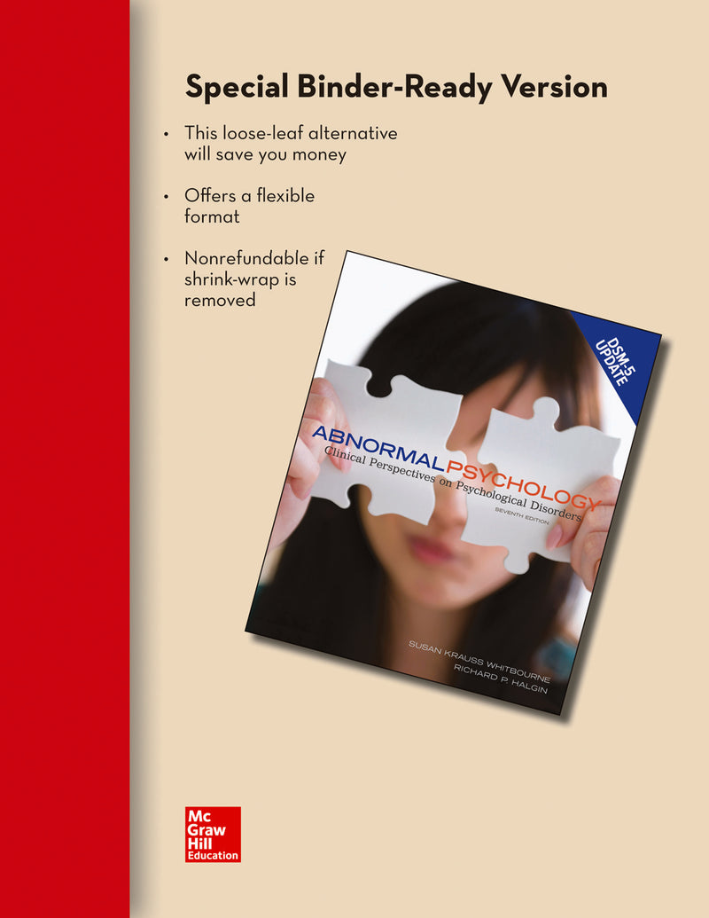 Loose Leaf For Abnormal Psychology With Dsm 5 Update With Connect Access Card 7e