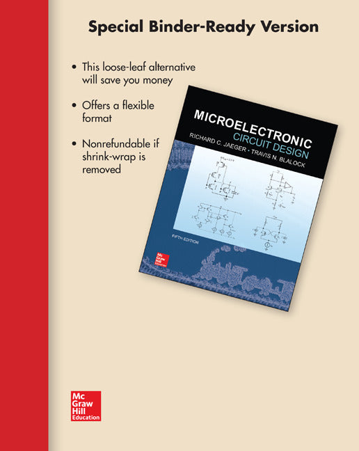 Loose Leaf For Microelectronic Circuit Design 5e
