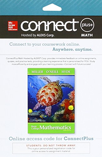Connect Math Hosted By Aleks Access Card 52 Weeks For Basic College Mathematics 3e