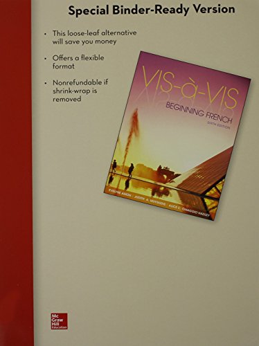 Loose Leaf Of Vis A Vis Beginning French & Connect With Wblm Access Card 6e
