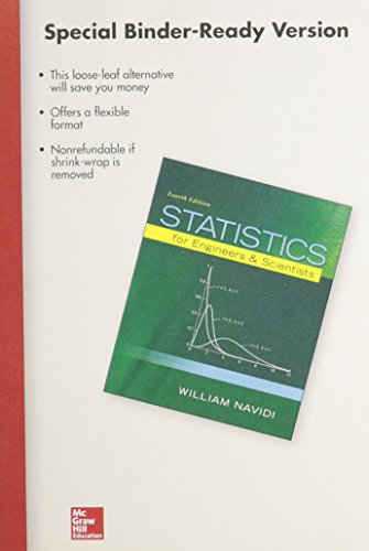 Package Loose Leaf For Statistics For Engineers & Scientists With 1 Semester Connect Access Card 4e