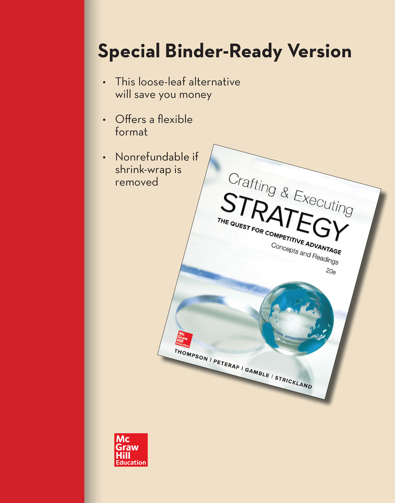 Loose Leaf Crafting & Executing Strategy Concepts & Readings 20e