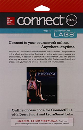 Connect & Learnsmart Labs Access Card For Anatomy & Physiology 7e