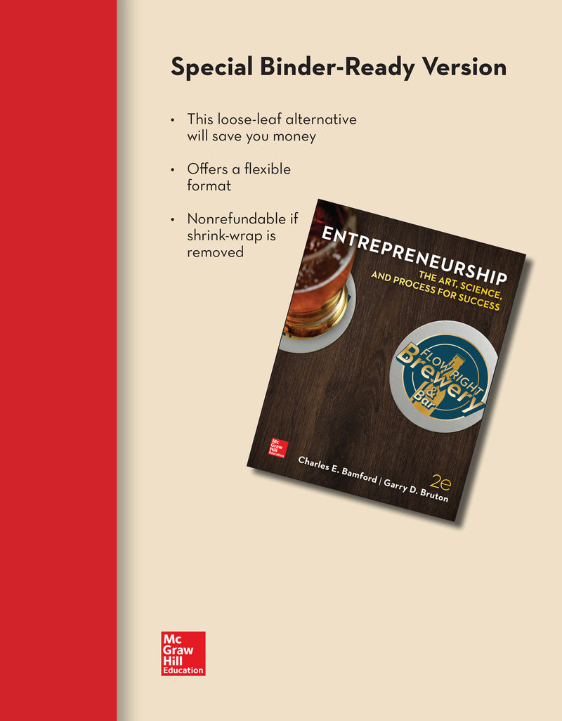 Loose Leaf For Entrepreneurship The Art Science & Process For Success 2e 2e