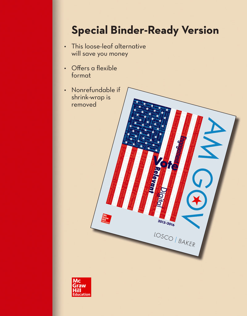 Loose Leaf For Am Gov 2015 2016 4e