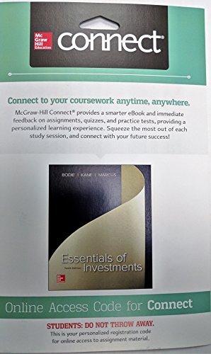Connect 1 Semester Access Card For Essentials Of Investments