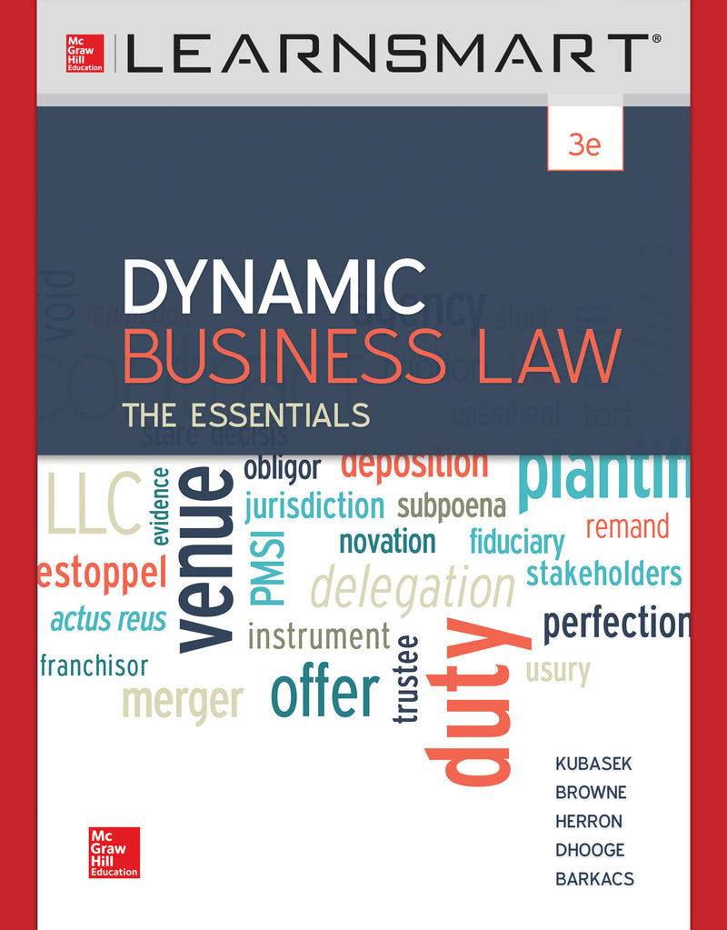 Learnsmart Standalone Access Card For Dynamic Business Law The Essentials 3e