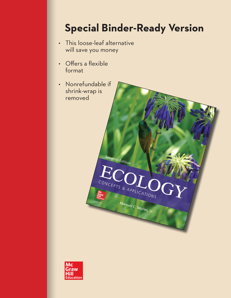 Loose Leaf For Ecology Concepts & Applications 7e