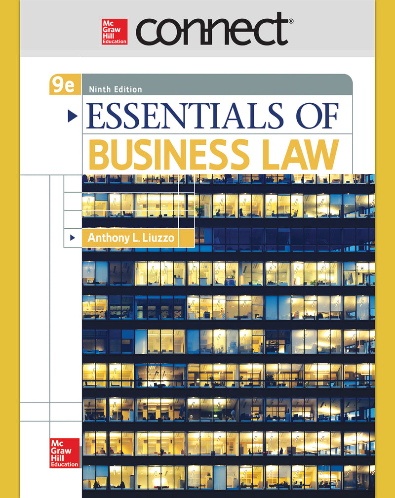 Connect Access Card For Essentials Of Business Law 9e