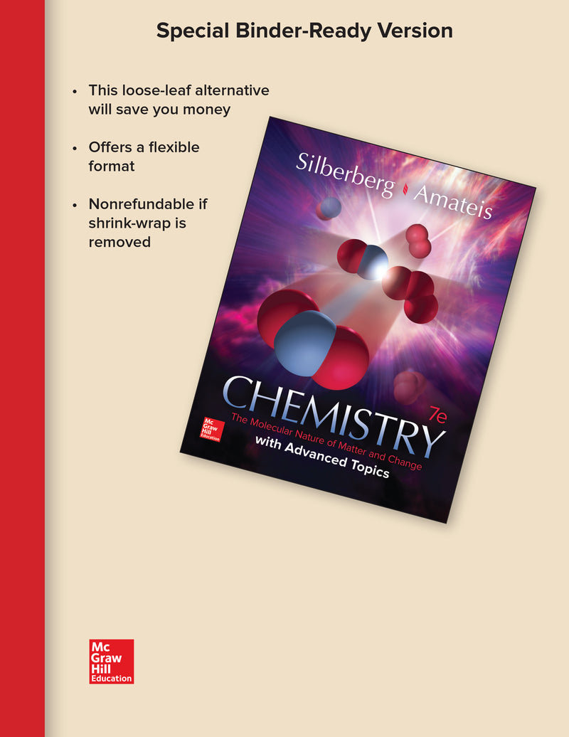 Loose Leaf For Chemistry The Molecular Nature Of Matter & Change With Advanced Topics 7e
