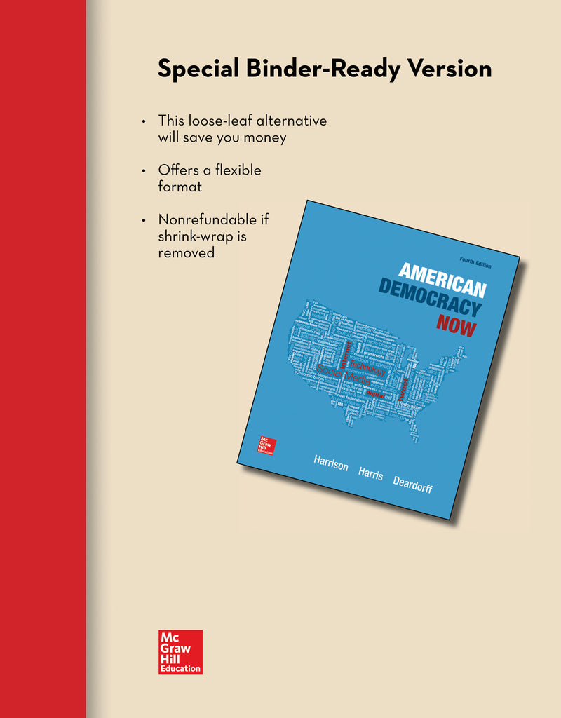 Looseleaf American Democracy Now With Government In Action Access Card 4e