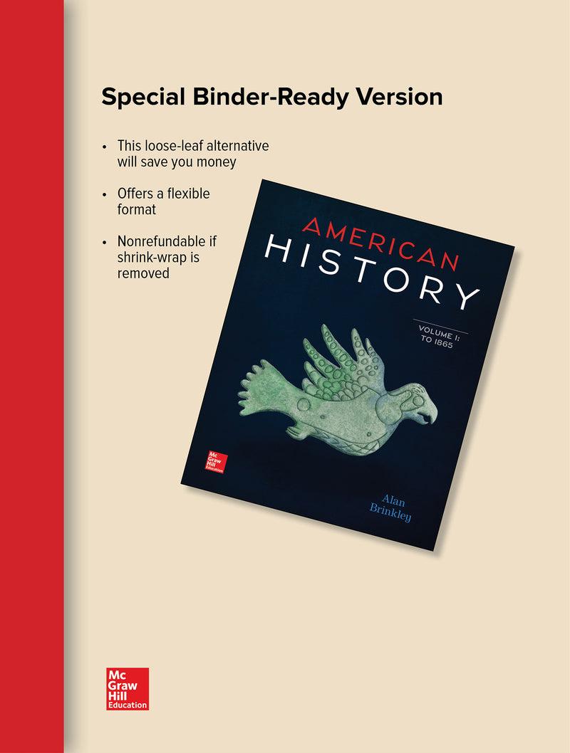 American History Volume 1 Loose Leaf Edition With Connect Access Card
