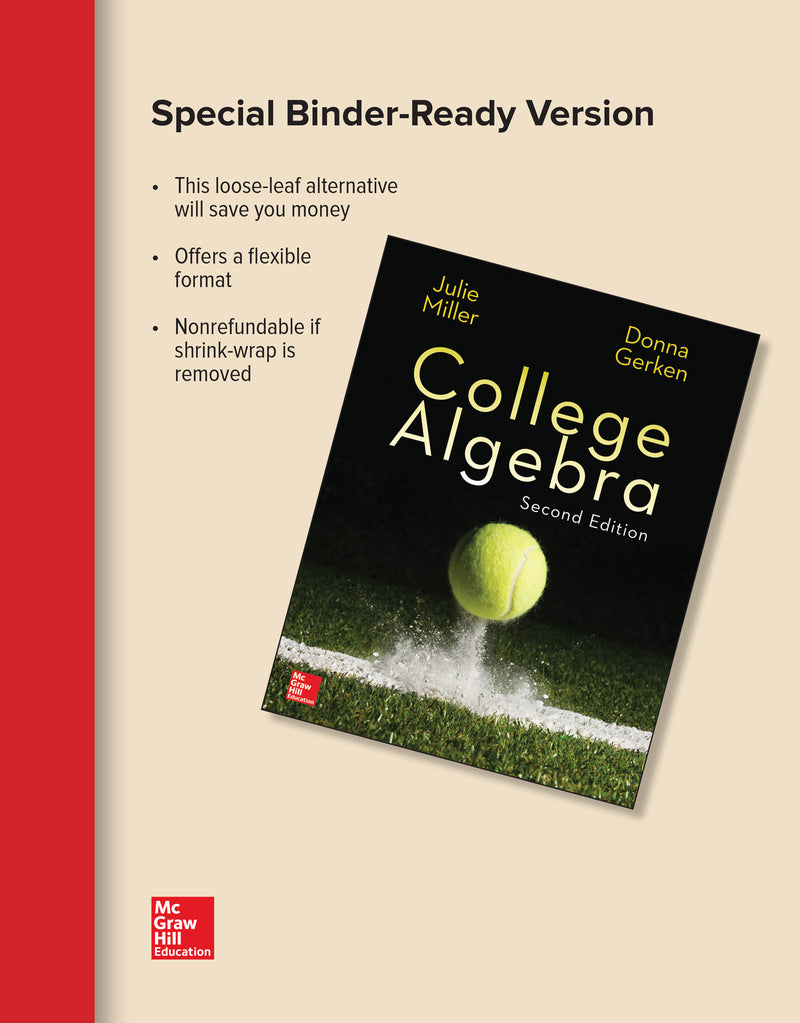 Loose Leaf Version For College Algebra 2e
