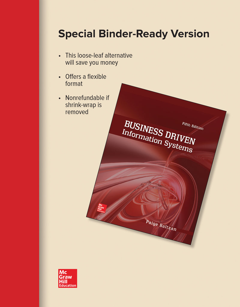 Loose Leaf Business Driven Information Systems 5e