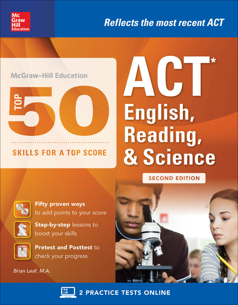 Mcgraw Hill Education Top 50 Act English Reading & Science Skills For A Top Score Second Edition 2e