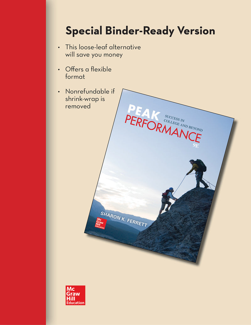 Loose Leaf For Peak Performance Success In College & Beyond 9e