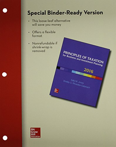Loose Leaf For Principles Of Taxation For Business & Investment Planning With Connect