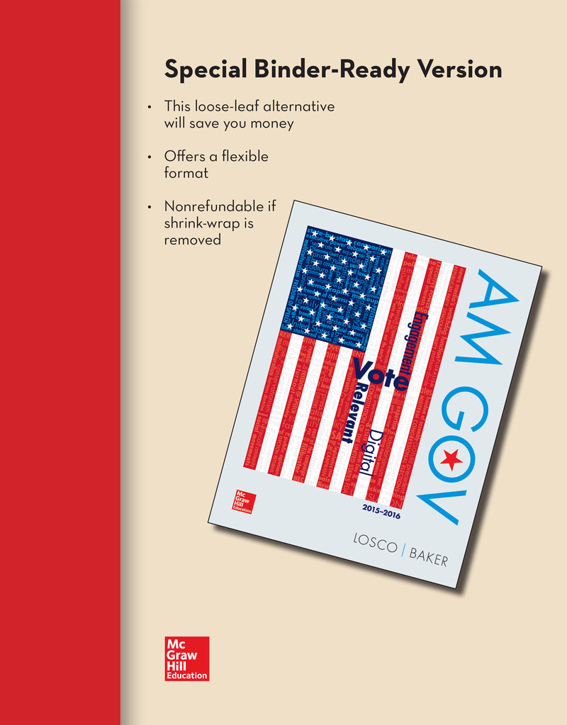 Looseleaf Am Gov 2015 2016 With Connect Access Card 4e