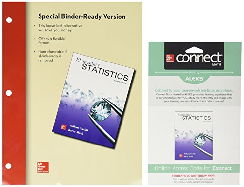 Loose Leaf Elementary Statistics With Formula Card & Connect Math Hosted By Aleks Access Card 2e
