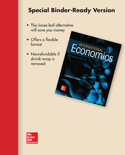Loose Leaf International Economics With Connect Access Card