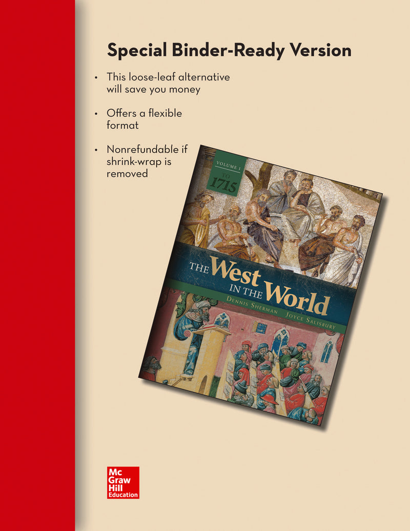 Loose Leaf Edition Of The West In The World Volume 1 With Connect Access Card 5e