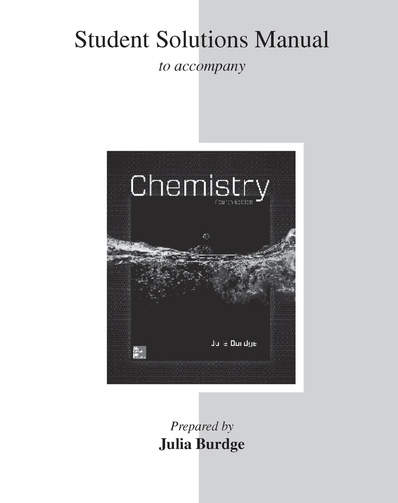 Student Solutions Manual For Chemistry 4e