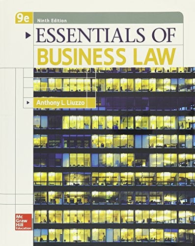 Essentials Of Business Law With Connect 9e